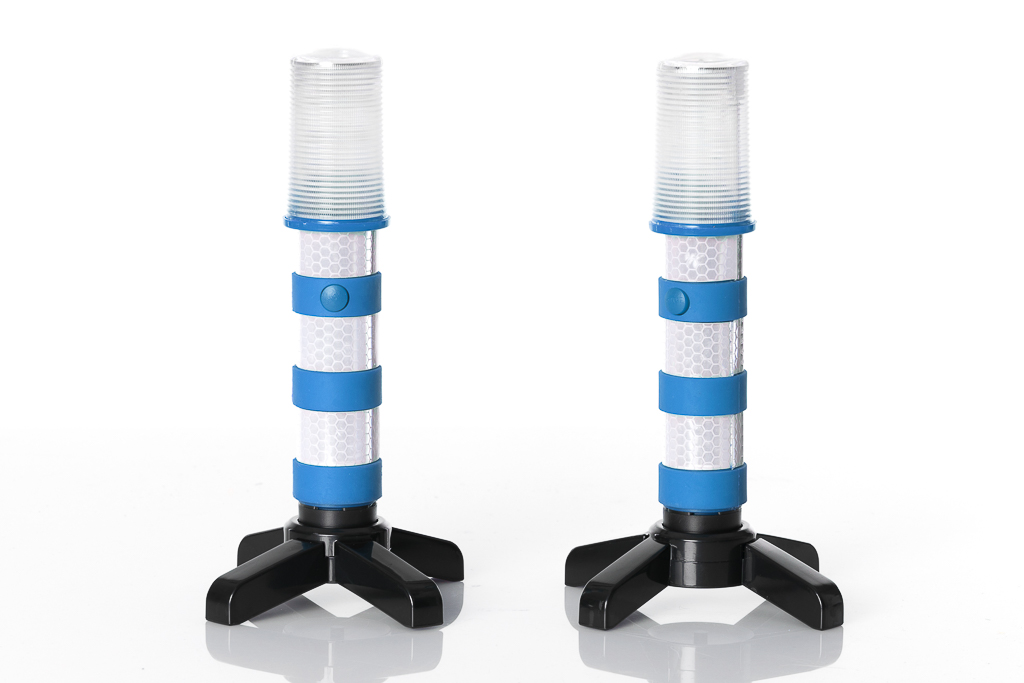 Road Flares blau mit Sockel und Hardschalenbox WL-A26-002