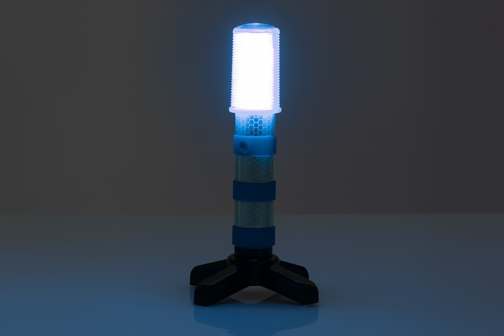 Road Flares blau mit Sockel und Hardschalenbox WL-A26-002