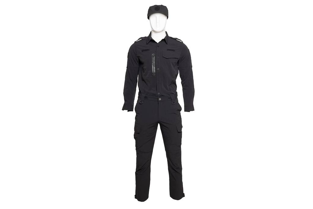 Arbeitsuniform für Sicherheitsdienstleister in schwarz