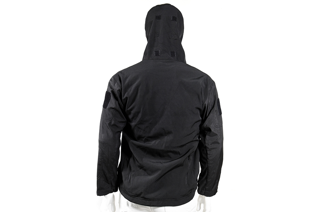 Giacca tattica Softshell con cappuccio di Vanguard, nera