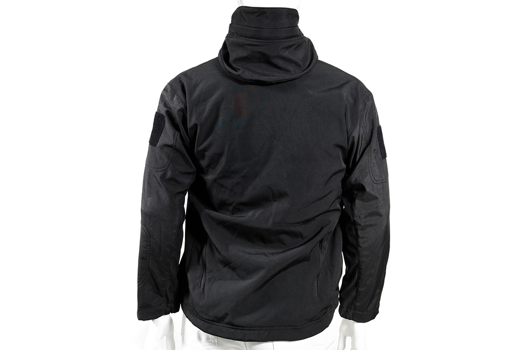 Giacca tattica Softshell con cappuccio di Vanguard, nera
