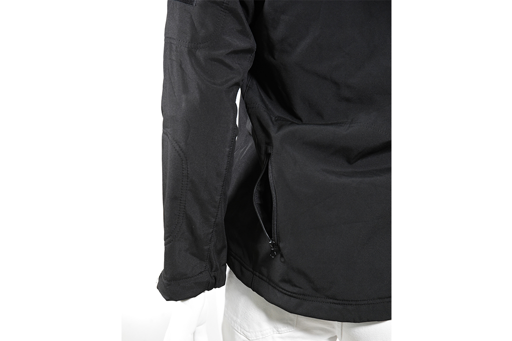 Giacca tattica Softshell con cappuccio di Vanguard, nera