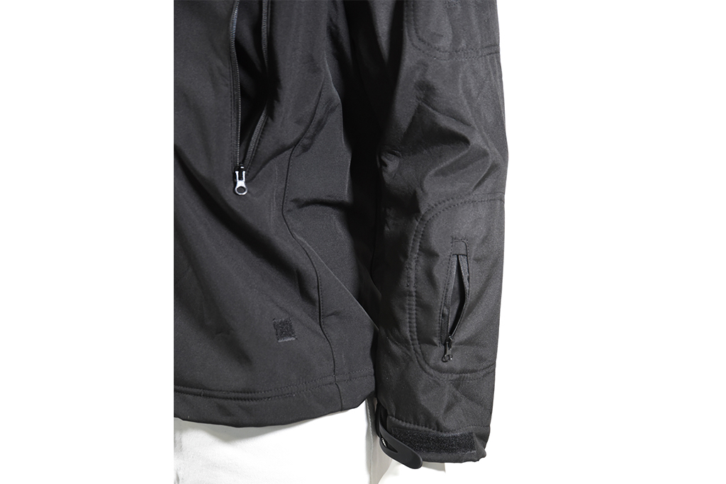 Giacca tattica Softshell con cappuccio di Vanguard, nera