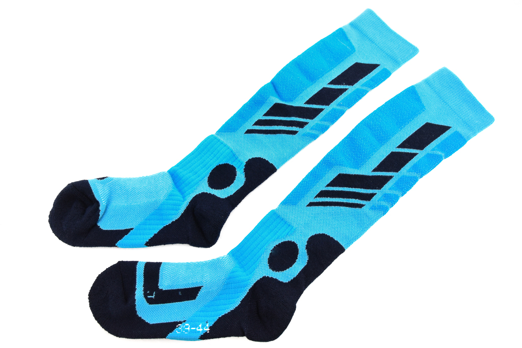 Chaussettes d’hiver / Chaussettes de ski - bleu clair / noir
