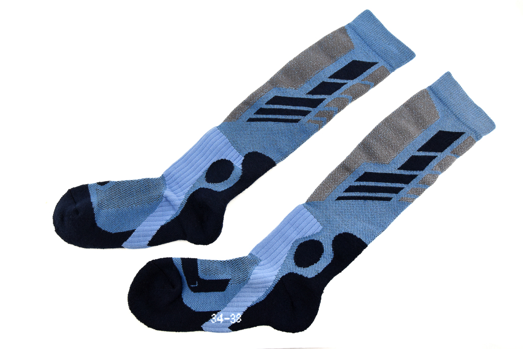 Winter socks / Ski socks - blue / black