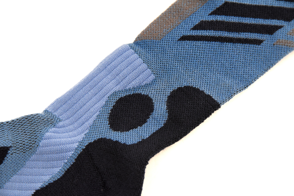 Winter socks / Ski socks - blue / black