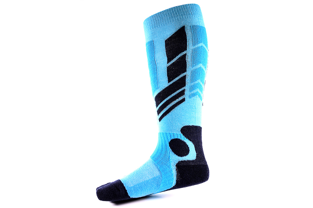 Chaussettes d’hiver / Chaussettes de ski - bleu clair / noir