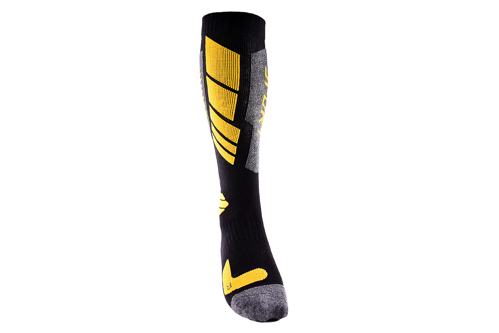 Wintersocken / Skisocken - gelb / schwarz / grau