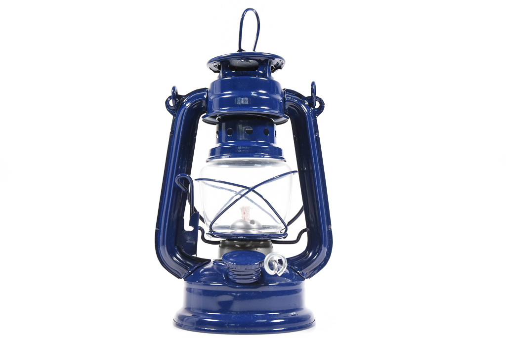 Petroleum Sturmlaterne Klein blau 