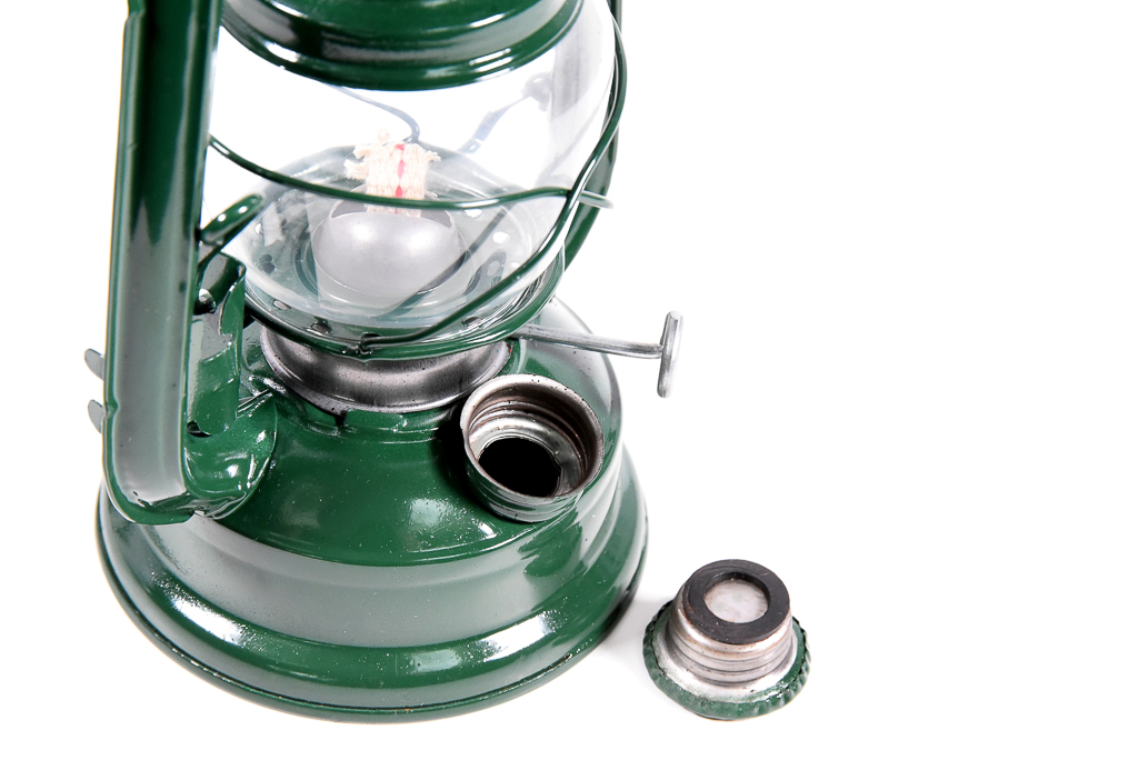 Petroleum Sturmlaterne Klein grün