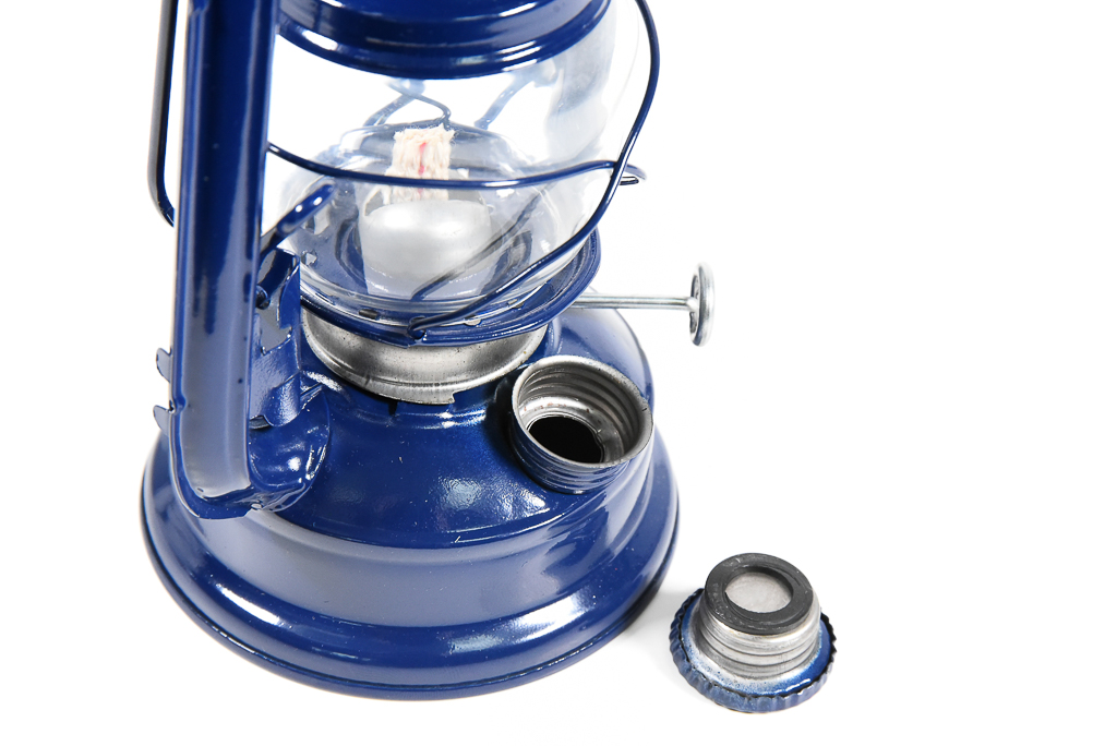 Petroleum Sturmlaterne Klein blau